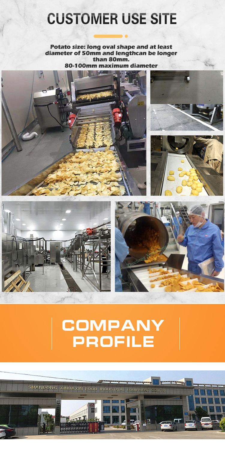 100KG/H semi-automatic potato chips production line in snack machines