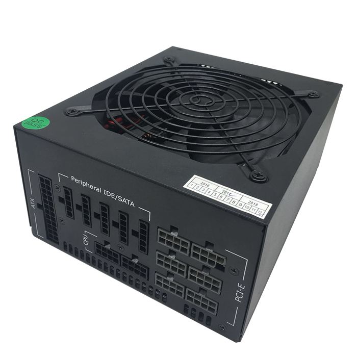 ATX 1600 watt power supply PSU Support 6 GPUs GPU 80+ Gold Designed Power Supply With PC