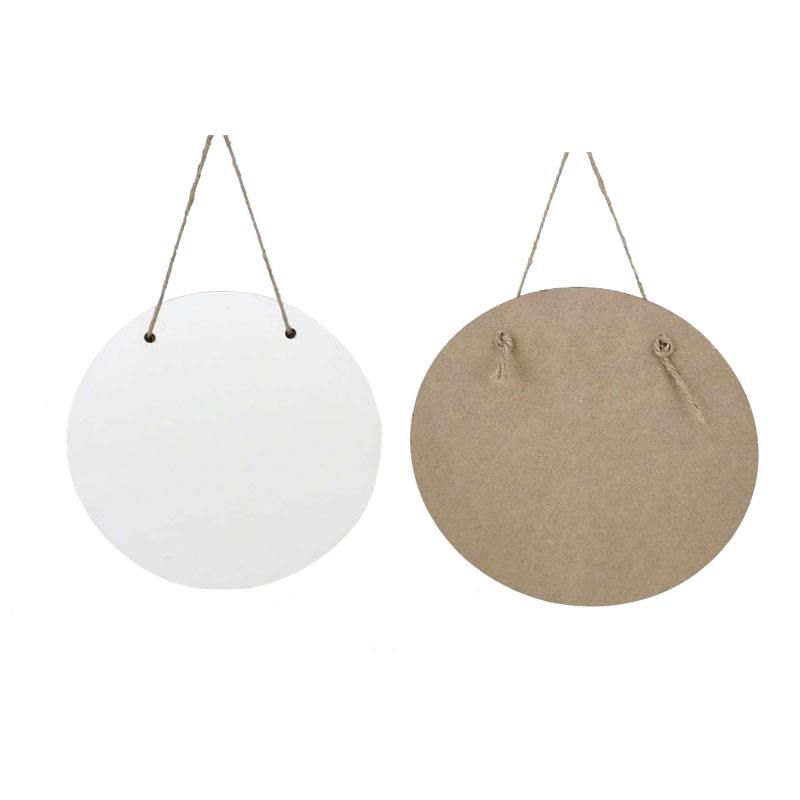 Customized Pattern Printable Round Hanging Board Sublimation Blank Door Hanger For Home Deco