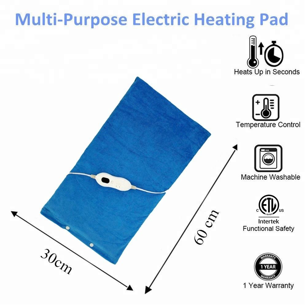 120V detachable connector Electric Heating Pad with timer