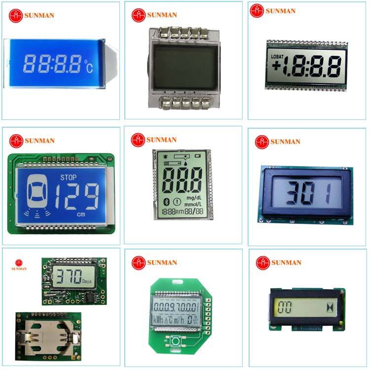 Custom small size 1 2 3 4 5 6 inch display screen lcd thermometer glass display