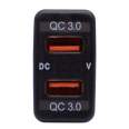 DC 12 V 24 V 2 Port  USB car  Socket adapter Built in LED Display Voltmeter Quick Charge Dual QC 3.0 Fast Charger  For Auto Car