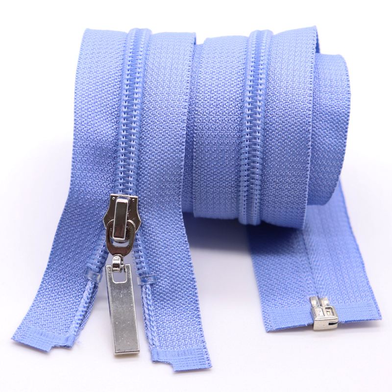 custom zipper pulls fancy reversible long chain invisible transparent nylon zipper roll #3#5#8 zips for clothes/bag