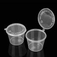Eco Friendly Food Grade PP Plastic Injection 3 oz Sauce Cups with Hinged Lids cup with sauce