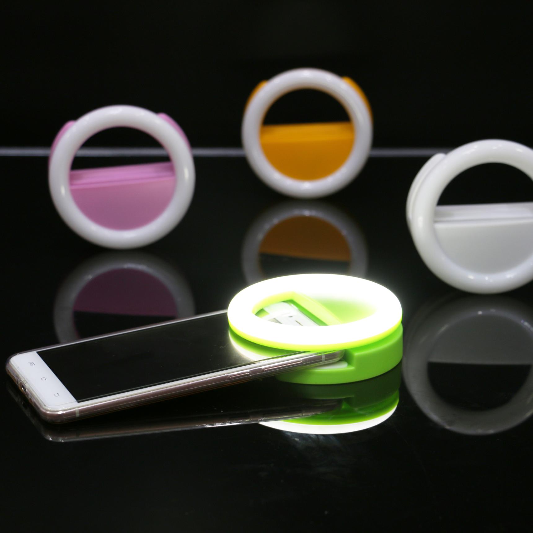 new design hot sell popular LED selfie camera accessories photographic lighting portable  phone clip ring light