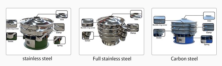 XC 304 stainless steel Vibratory screen separating sieve Pollen Rotary Vibrating Screen machine