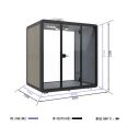 Conference Room Furniture Metal Customized Steel Stainless Office Work Pod Meeting Room Black Silver White Conference Booth