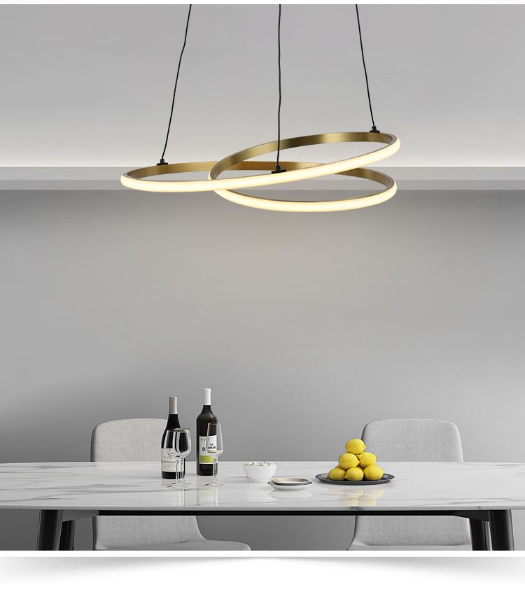New Arrival American Modern Nordic Luxury Living Room Light Hotel Restaurant Linear Led Pendant Light