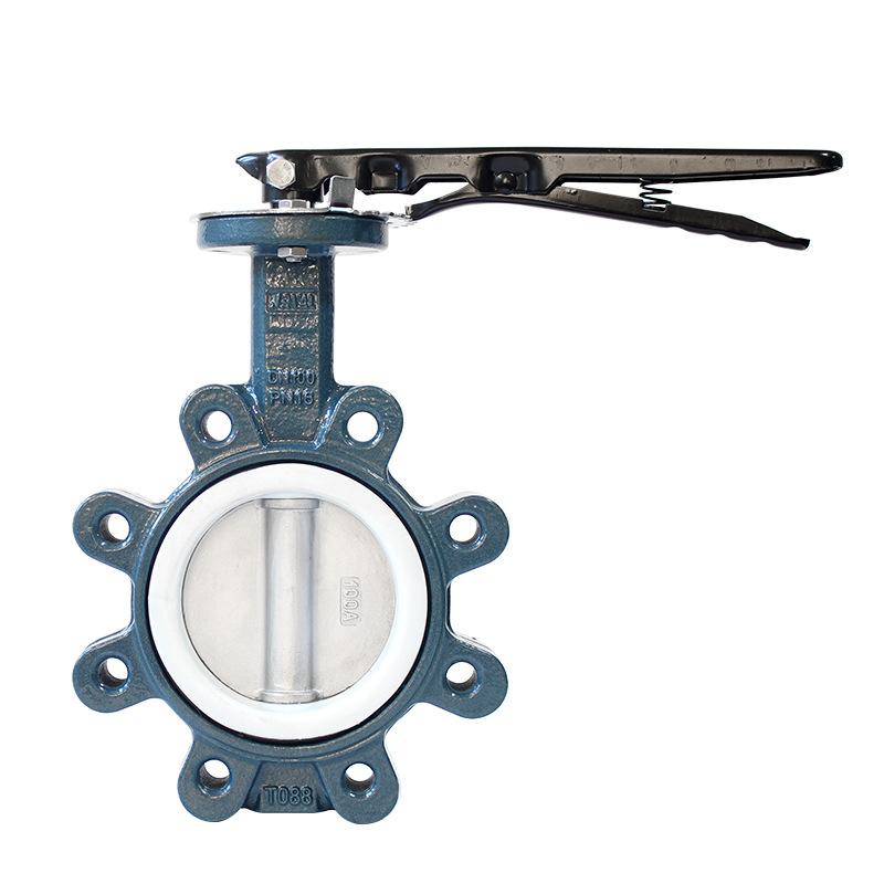 High grade PN6/10/16/25 Ductile Iron Cast Iron Lug Type Butterfly Valve with manual