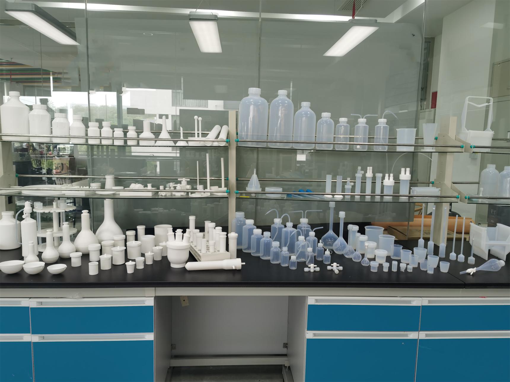 2000ml / 2L Three-necked Laboratory PTFE Flask Lab Liquid and Solid Chemical Reactor Flask