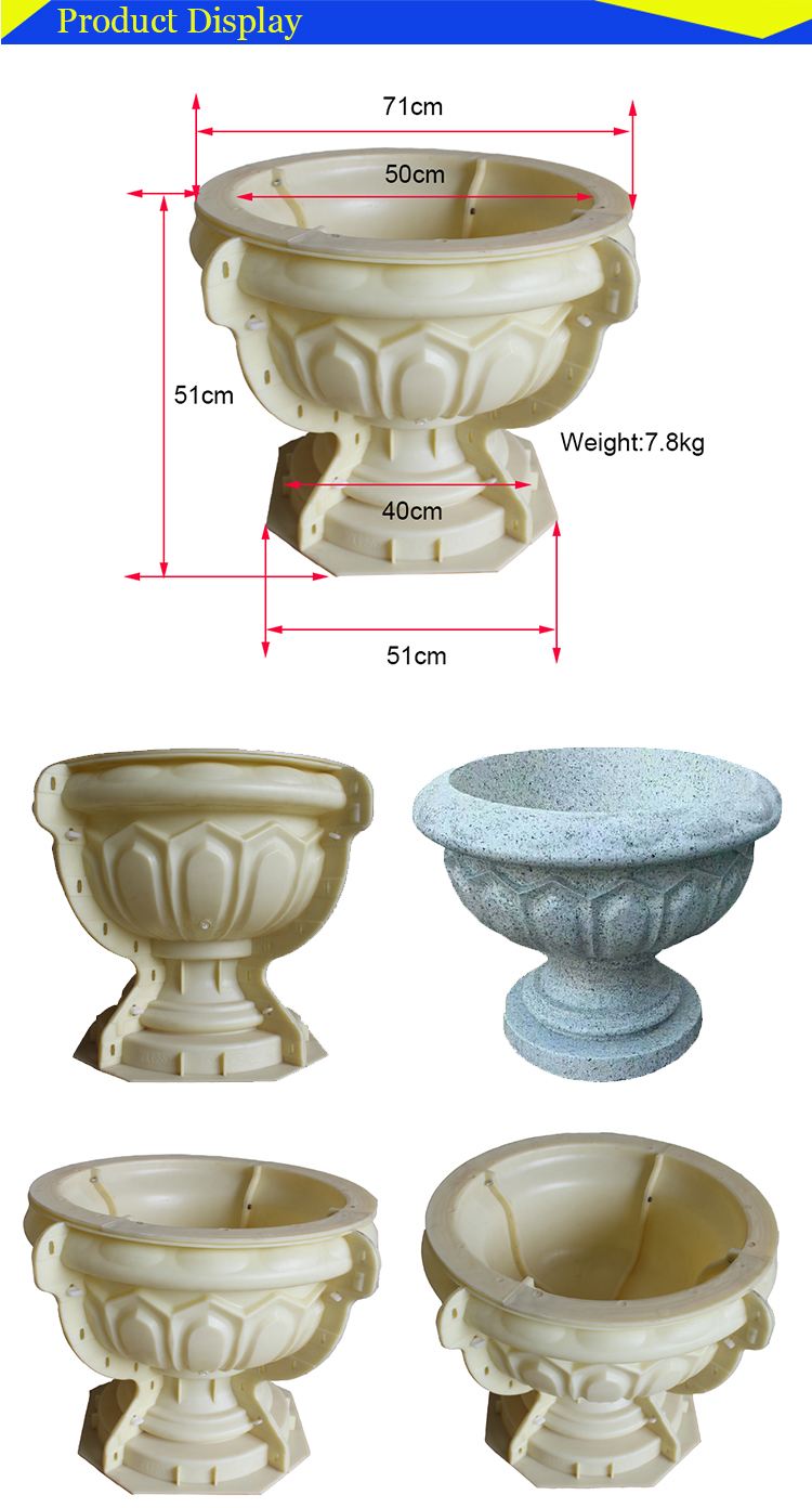 Plastic injection concrete flower pot molds for sale
