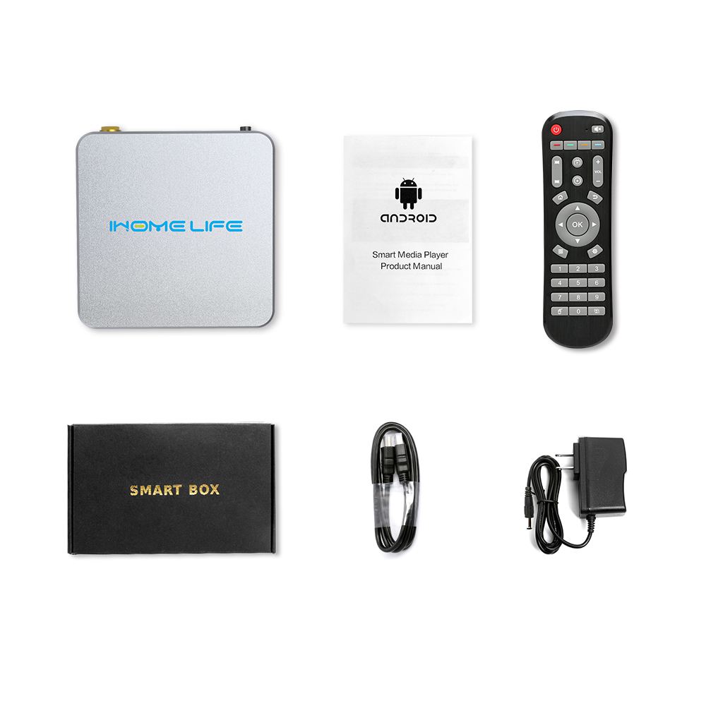 Free customize home page  Amlogic S905L metal  tv box android 4K  8GB Android TV Box with external antenna