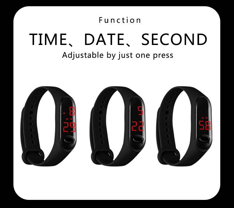 Cheap Custom Silicone  LED Smart Digital  Wristwatches For Unisex