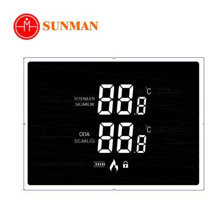 Customized Lcd Factory Positive Lcd Screen Panels 5 Digit 7 Segment Display Transparent Character Lcd Module for Thermometer