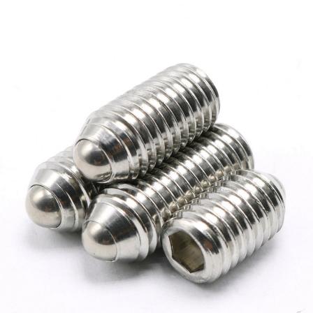Wholesale 304 Stainless Steel Spring Plungers Pin Loaded Screw Set Thread Fit Threaded Pins M8 Press Smooth Hex Ball Plunger