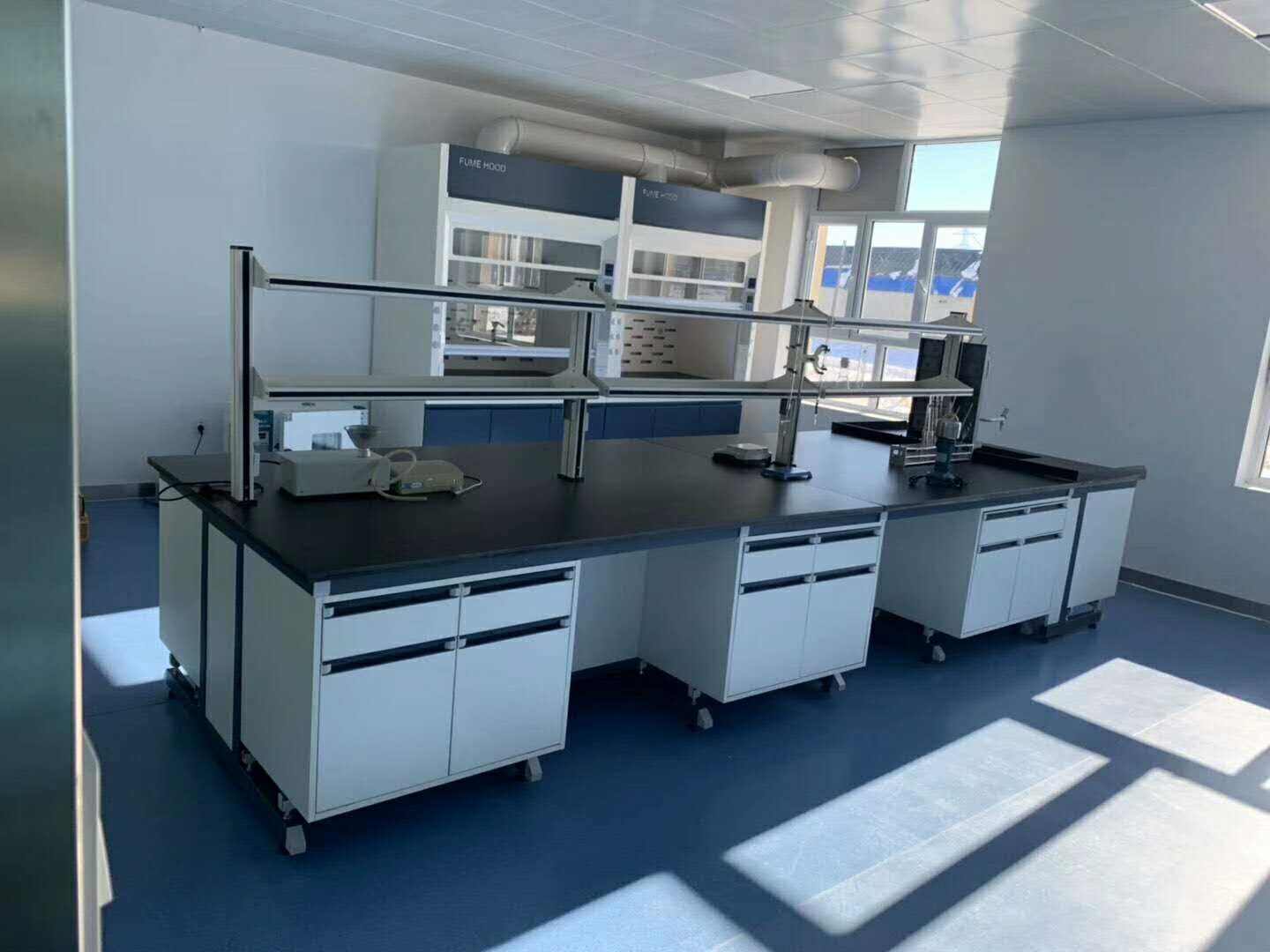 Lab table with reagent shelf drawer physical chemistry medical science lab furniture