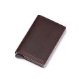Hot Sale Luxury Top Genuine Leather Men Wallets Card Holder Rfid Mini Smart Wallet Small Purse Money Bag Thin Slim Wallet