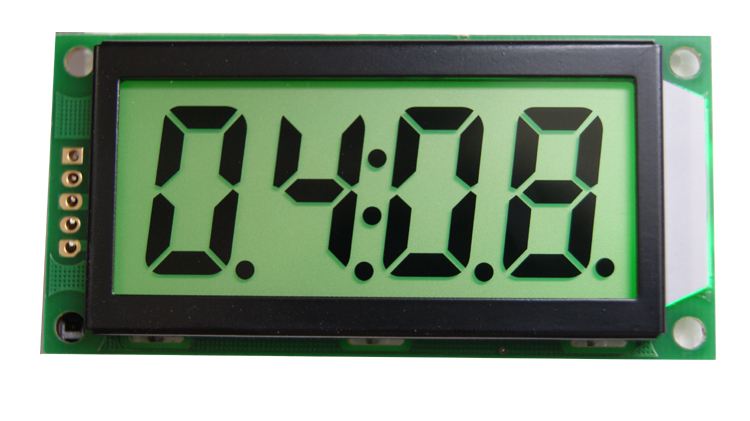 Custom timer chronograph 4 digit lcd display with viarous backlight SMS0408G
