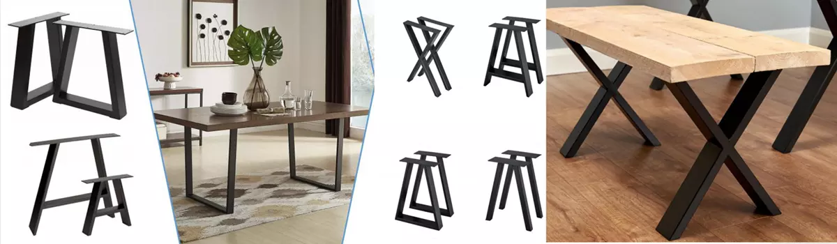 Customized Black Iron Table Legs Brackets Industrial Desk Leg For Home Furniture