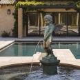 Decorative antique bronze fountain statues bronze nude boy water fountain sculpture