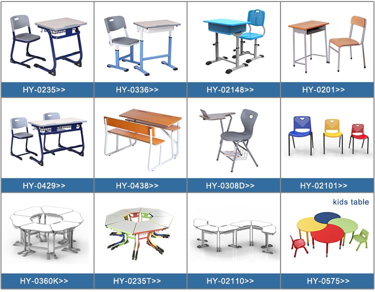 Wood furniture Table With Plastic Chair Student Double Desk Chairs Classroom Study Table And Chairs