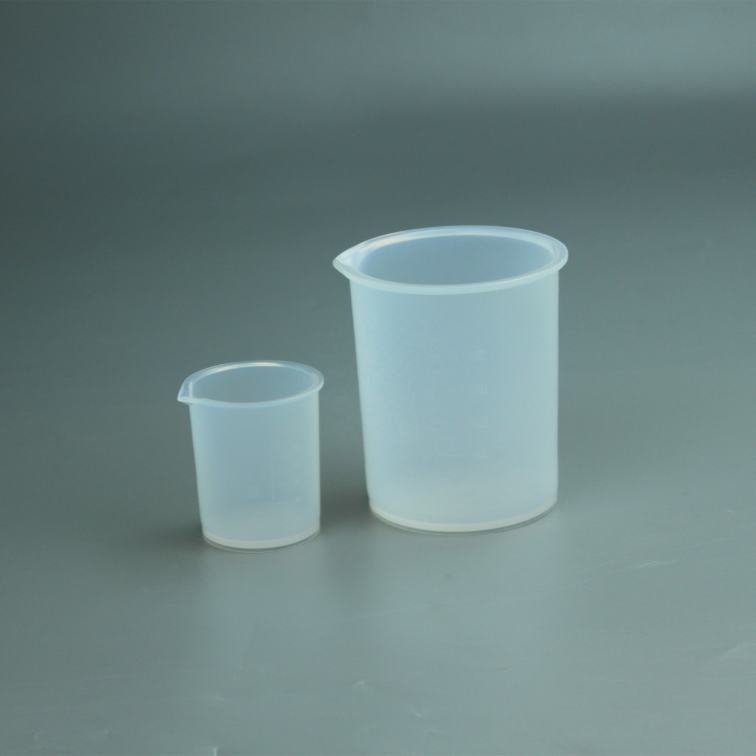 Laboratory PFA 30ml to 500ml vessels  OEM High temperature resistant Transparent laboratory Beaker with cover
