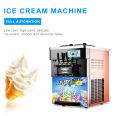 Xuzhong high quailty table top ice cream machine commercial icecream making machine 3 flavour soft ice cream making machine
