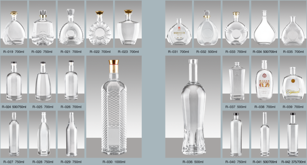 Fashion Shape Super Flint Brandy Spirits Wholesale Empty White Liquor xo Glass Bottle square