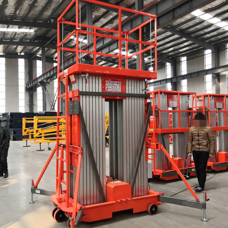 China 6m-14m piattaforma aerea mini man lift aerial hydraulic aluminum ladder lift platform for painting