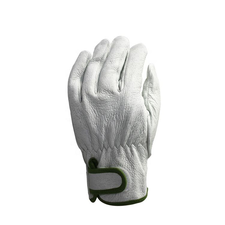 Sell on sale soft breathable safety leather pigskin driving gardening gloves
