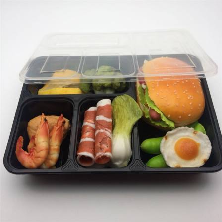 Wholesale 4 compartment disposable fast food lunch box,2000ml rectangle food box