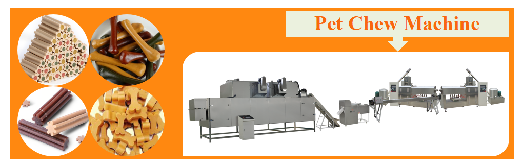 Pet chewing making machine dog treats machinery chew dog treats making machine