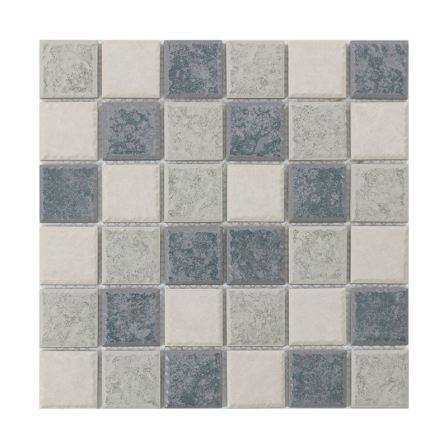 Cement Floor Tile Porcelain Ceramic Antique Mosaic 48x48 mm + Rustic Tile 300x600 mm Indoor Garage New Arrival Shuangou Custom