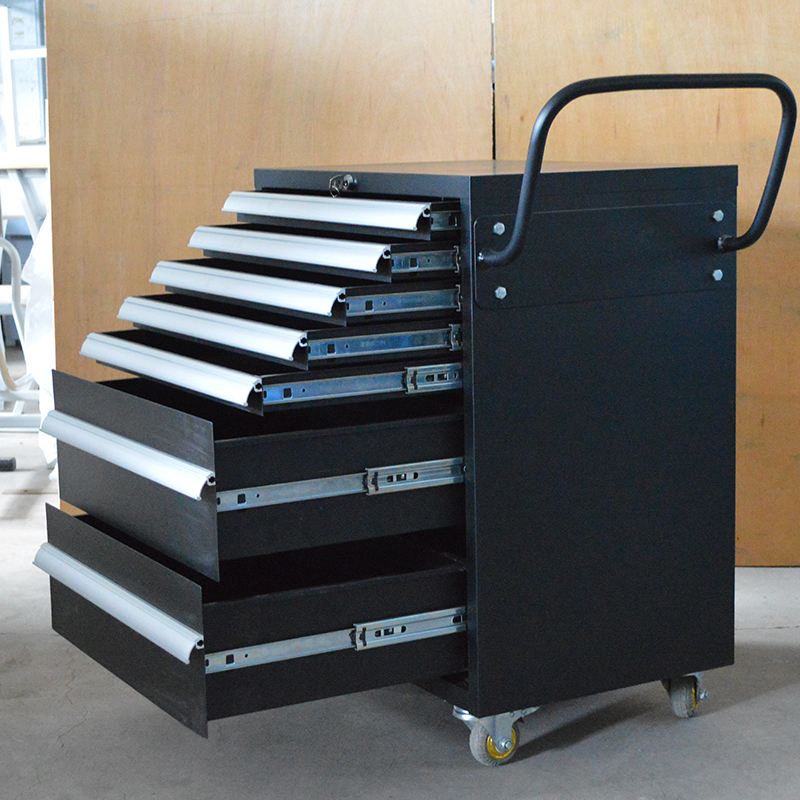 Portable wheel barrow caja de herramientas with rubber Mat for workstation
