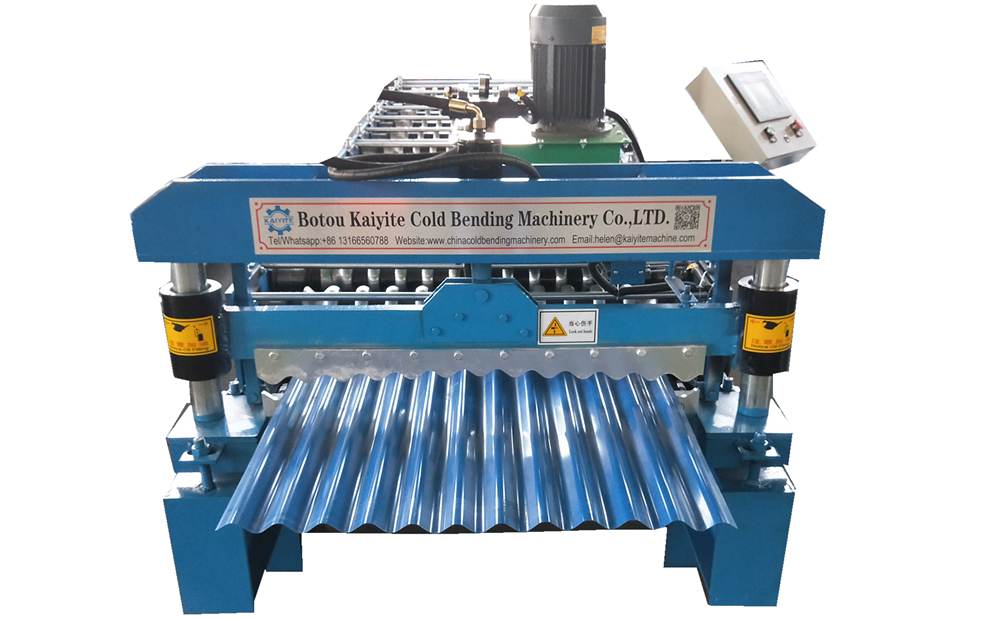 Corrugated metal roofing sheet cover making machine