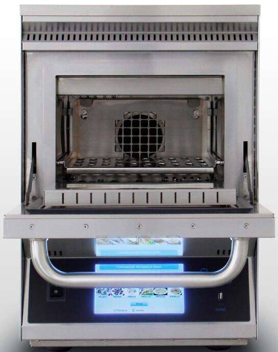 15 times faster,   convection microwave oven with micro, convection, impinged and smart menu system