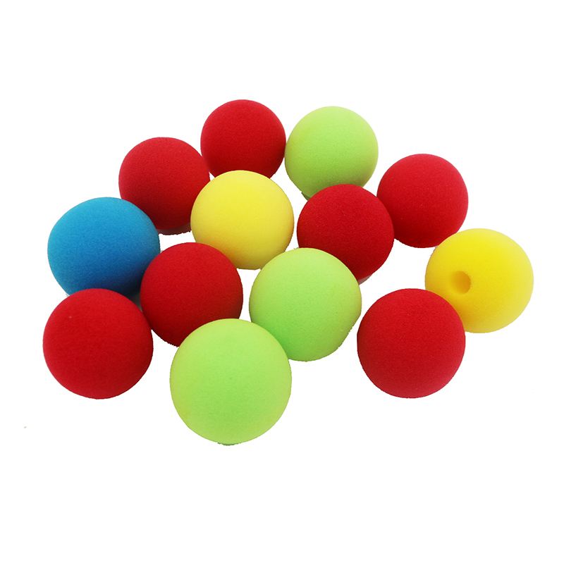 soft and comfortable clown nose in foam red blue yellow circus clown foam nose sponge