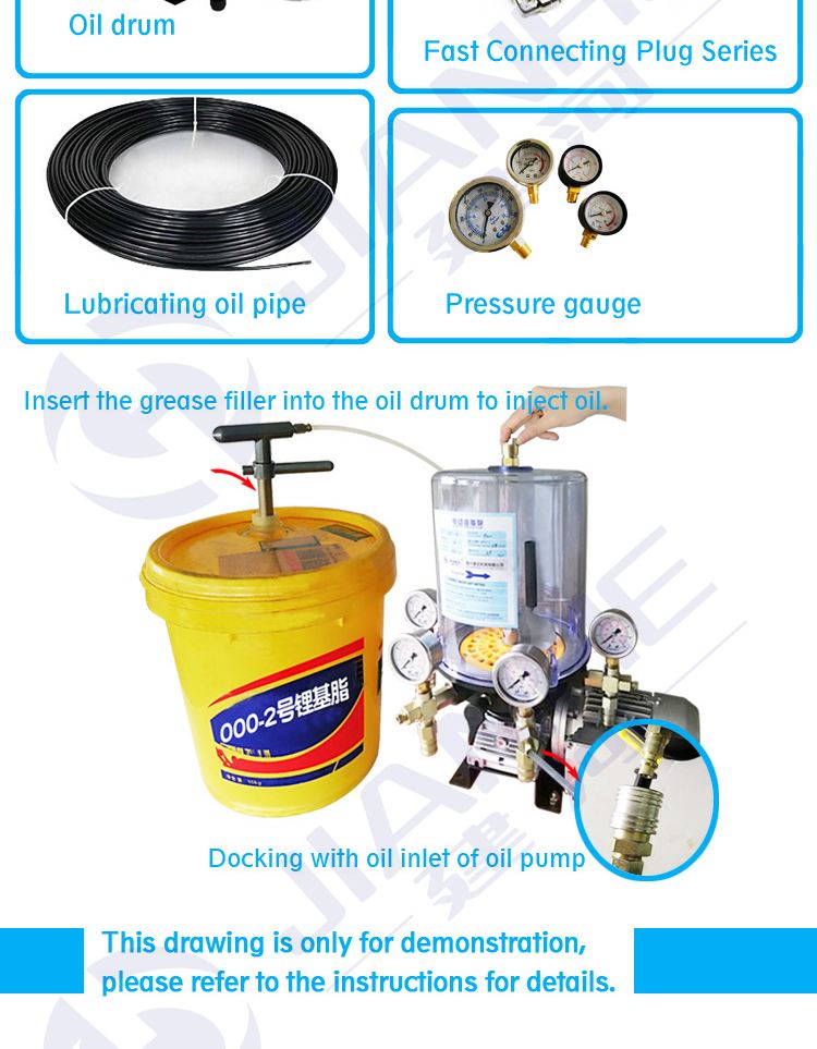JIANHE Factory Sales DBT  Type  2-4-8L Grease pump  machine  For Lubrication System