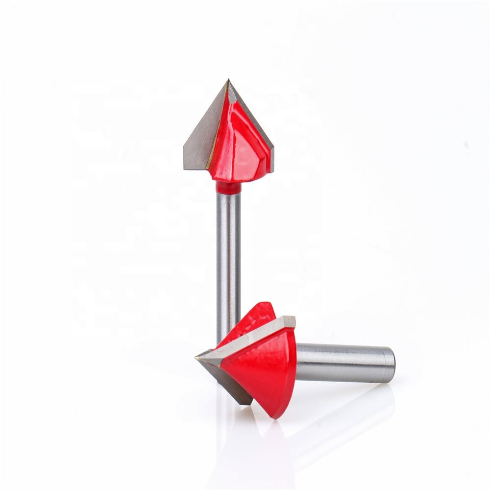 two flutes 3d cnc router 60 degree chamfer end mill 90 degree chamfering milling cutter
