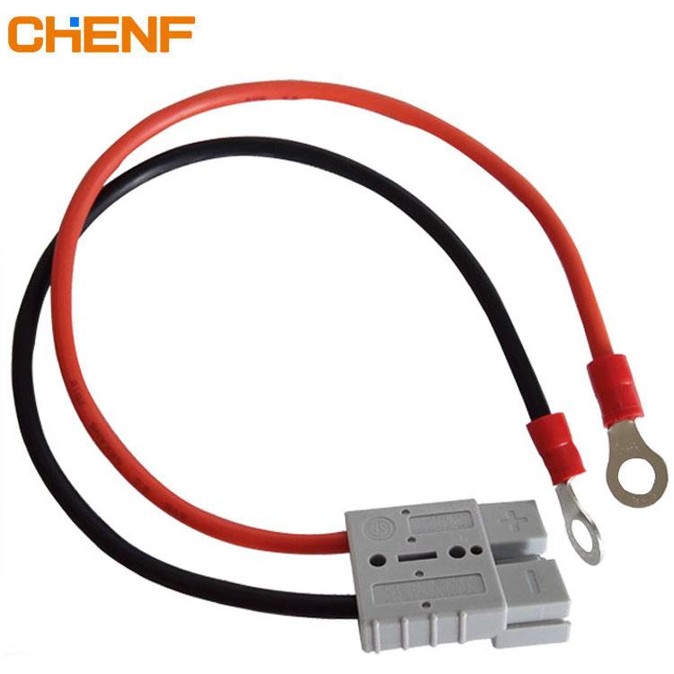 CHENF Battery and Solar 50A Connector With 0.3M Cable 2PIN 50A UPS Power Connector Plug with Ring Terminals