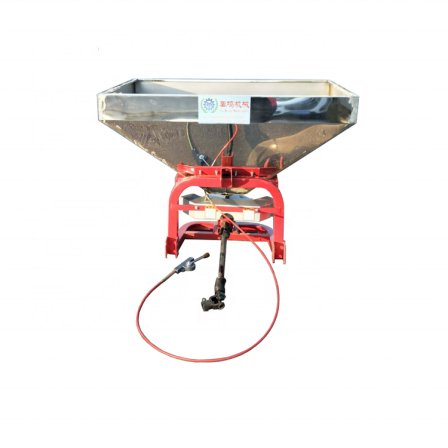 Stainless steel single box /double disc fertilizer spreader  4 wheeled tractor rear hanging fertilizer spreader/