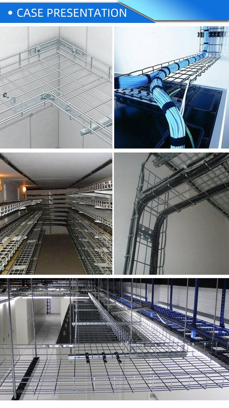 Basket Steel Cable Tray Outdoor 200*100 100*50 Galvanized Machine Wire Mesh Cable Tray