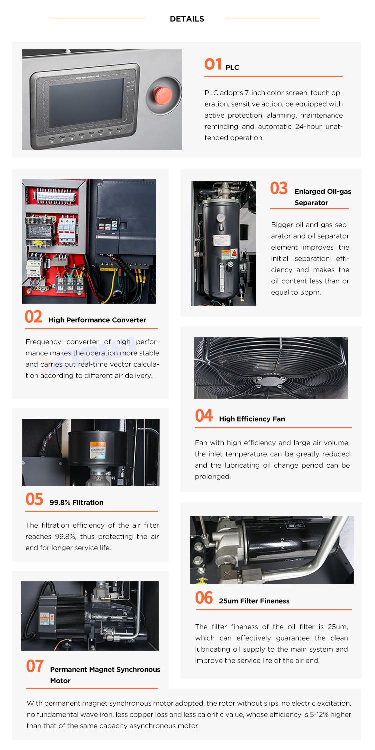 XLPM15A-M6 electric screw air compressor 11kw