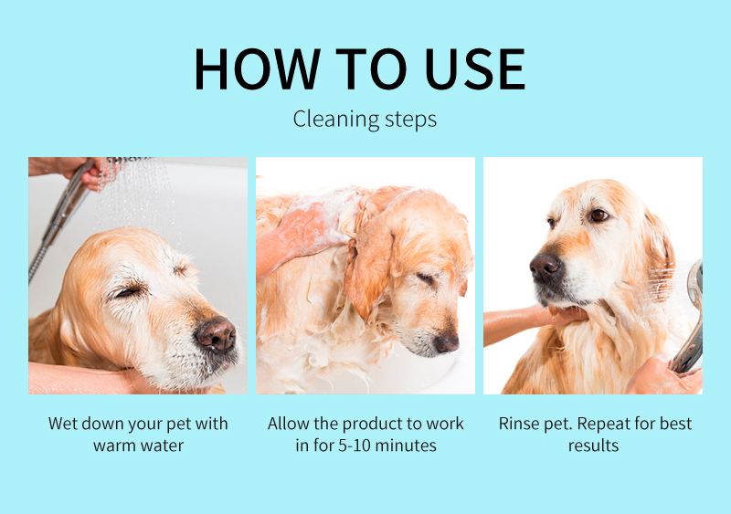 Natural Ingredients & Hypoallergenic Fast-Acting Pet Shampoo + Conditioner dog shower gel