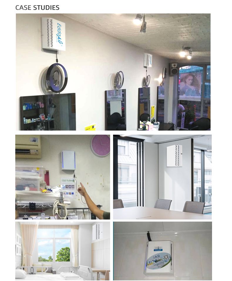 Commercial  disinfection ion air purifier  machine sterilizers pm2.5 ionizer plasma smart wall mounted air purifier
