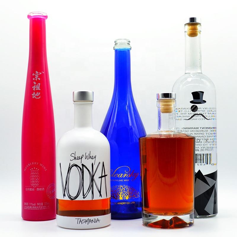 Wholesale 100ML 700ml 750ml Square Glass Bottle 500ml Gin Whisky Vodka Wine Spirit Square bottle glass