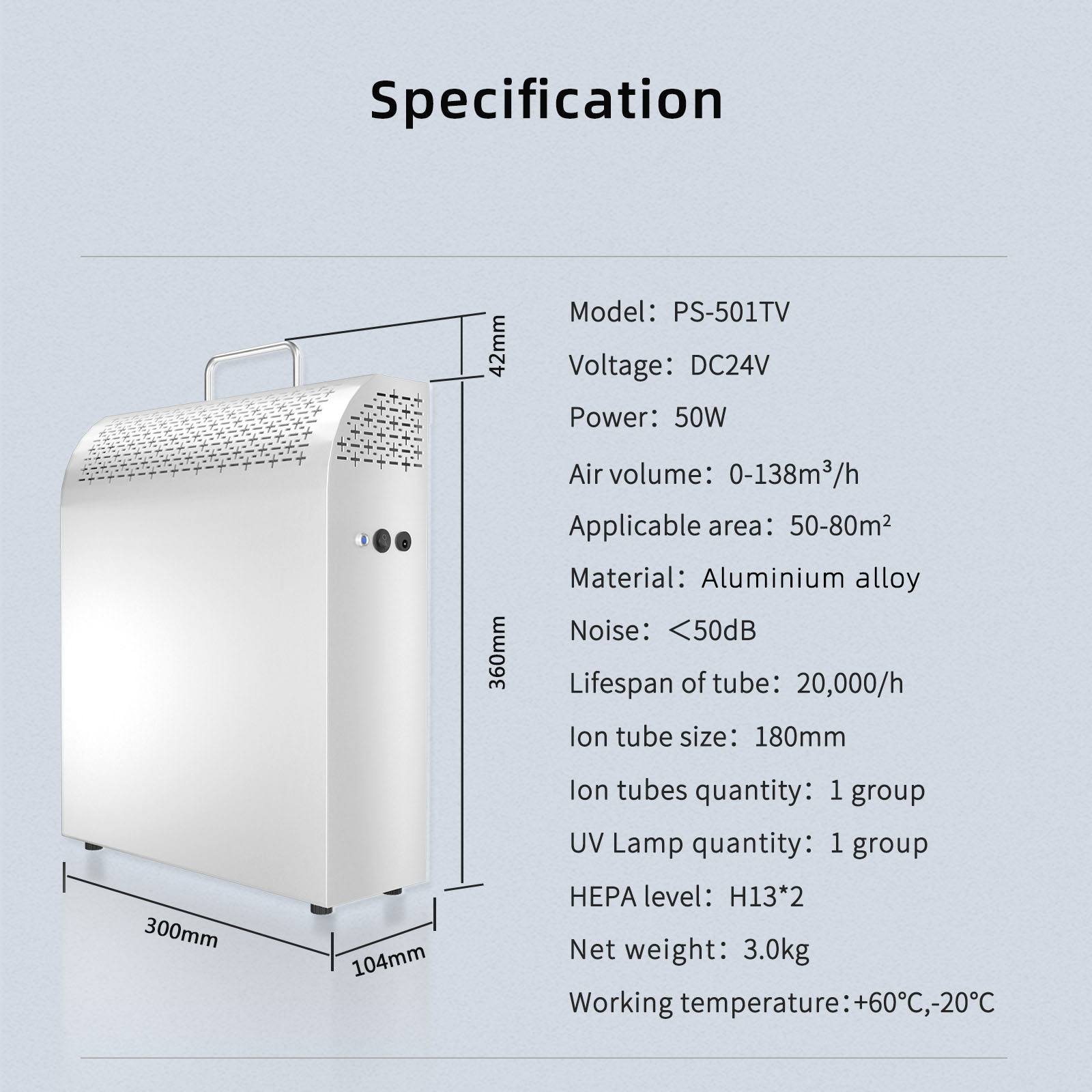 2021Best Air Purifier  Portable Mini Negative and Postive Ion Air Cleaner Intelligent Silent Ionic Air Purifiers for Home Office