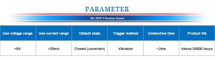 BL-2030 Micro vibration detection type switch shock sensor