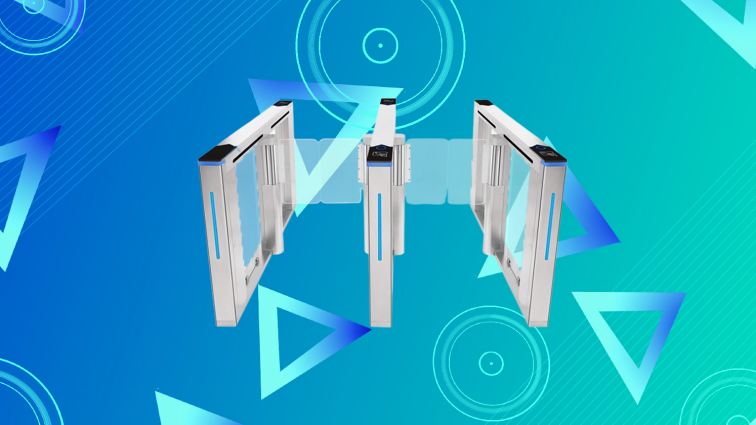 Facial Recognition Turnstile Gate Swing Barrier Gate Fast Speed Pedestrian Access Control System