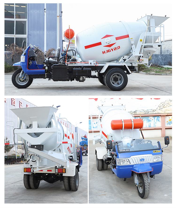 tricycle mounted ready mix concrete mixer truck price